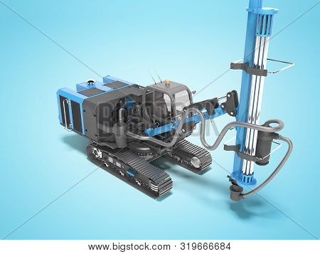 Blue Self Propelled Drilling Rig For The Construction And Laying Of Caterpillar Track Mounted Magest