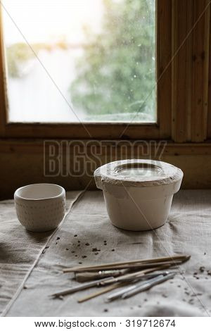 Mold For Casting Clay Products With A Mixture Inside.