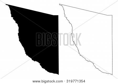 Presidio County, Texas (counties In Texas, United States Of America,usa, U.s., Us) Map Vector Illust