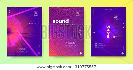 Flyers Club. Purple Nightclub Party. Dance Event. Colorful Gradient Banner. Light Music Flyer. Night