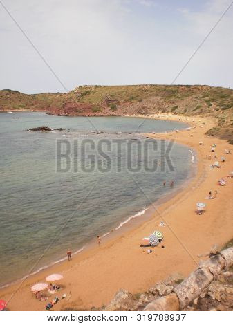Wonderful Wild Beach Of Cavalleria In Mercadal On The Island Of Menorca. July 5, 2012. Menorca, Bale