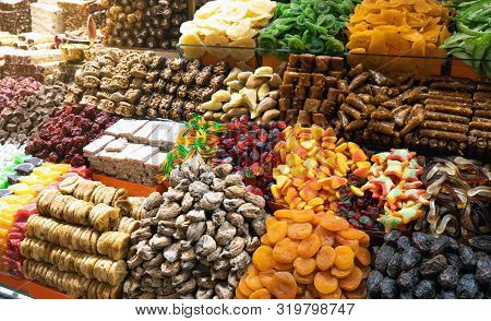 Inside Of Egyptian Bazaar Or Spice Bazaar The Oldest Bazzar In Istanbul With Dry Fruit And Sweet Can