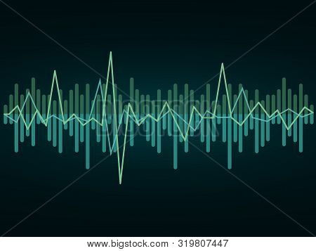 Life And Sound Vector,abstract Pulse Background