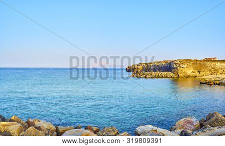 Tarifa Island, The Southernmost Point Of Continental Europe. View From Calle Segismundo Moret Street