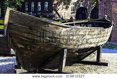 Hel, Pomerania, Poland - August 27: Vintage Fishing Boat On August 27, 2019 In Hel, Pomerania, Polan