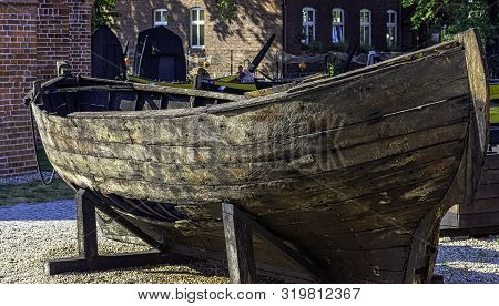 Hel, Pomerania, Poland - August 27: Vintage Fishing Boat On August 27, 2019 In Hel, Pomerania, Polan
