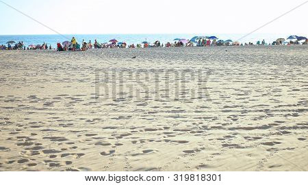 Sanlucar De Barrameda Beach. Cadiz. Andalusia. Spain. Europe. August 25, 2019
