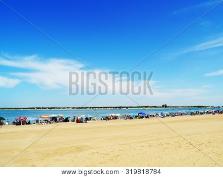 Sanlucar De Barrameda Beach. Cadiz. Andalusia. Spain. Europe. August 25, 2019