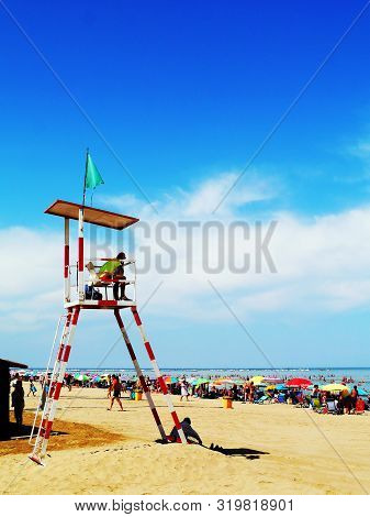 Sanlucar De Barrameda Beach. Cadiz. Andalusia. Spain. Europe. August 25, 2019