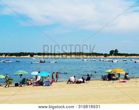 Sanlucar De Barrameda Beach. Cadiz. Andalusia. Spain. Europe. August 25, 2019
