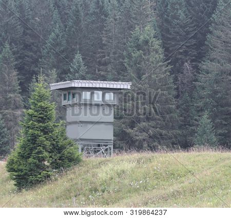 Camouflaging Military Turrent In The Restricted Area In Mountain