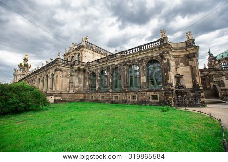 Dresden, Germany - May 27, 2019. Architectural Building Of Dresden Palace Zwinger