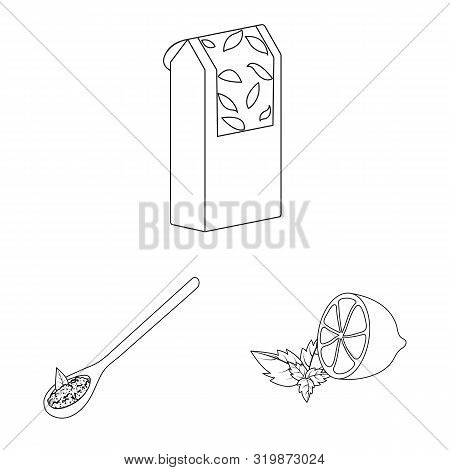 Vector Design Of Food And Natural Logo. Collection Of Food And Black Vector Icon For Stock.