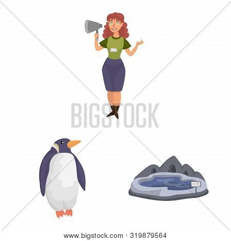 Vector Design Of Zoo And Park Icon. Collection Of Zoo And Animal Stock Vector Illustration.