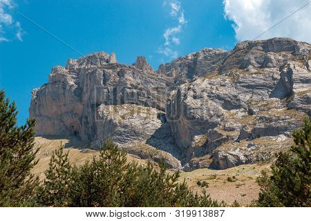 Scenic View Of The Devoluy Mountains On A Warm Summer's Day