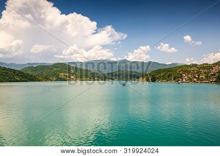 Jablanicko Lake In Bosnia And Herzegovina Near Village Ostrozac