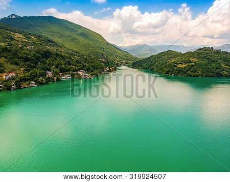 Jablanicko Lake In Bosnia And Herzegovina Near Village Ostrozac