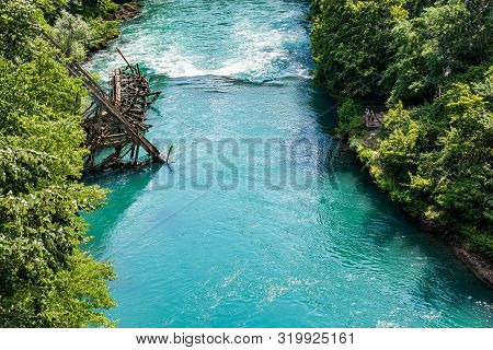 Heroic Destroyed Bridge In Jablanica Above Neretva River In Bosnia And Herzegovina