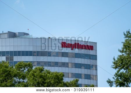 Arlington, Virginia - August 8, 2019: Raytheon Company Is A Major U.s. Defense Contractor, That Manu