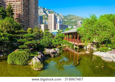 Japanese Garden Or Jardin Japonais Is A Municipal Public Park In Monte Carlo In Monaco