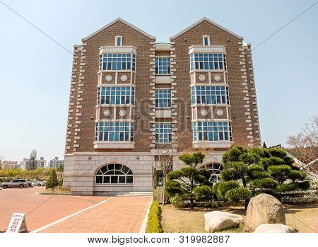 Daegu, South Korea - 6 April, 2019: Classic Building At Keimyung University In Daegu, South Korea. K