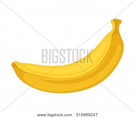 One Banana. Vector Illustration On A White Background.