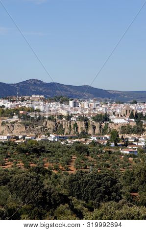 Ronda, Spain - October 24, 2009 - Elevated View Of Ronda And Surrounding Countryside From The East, 