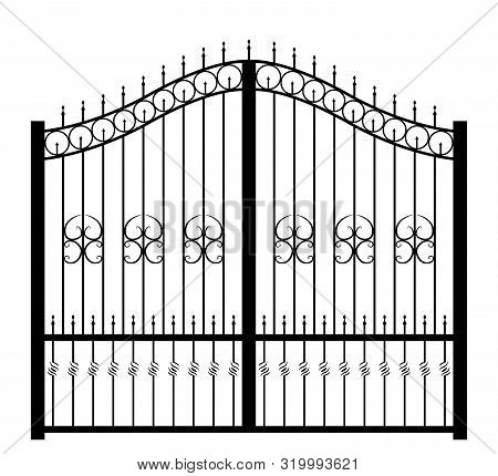 Gates Shape Isolated On White Background. Vector Illustration.