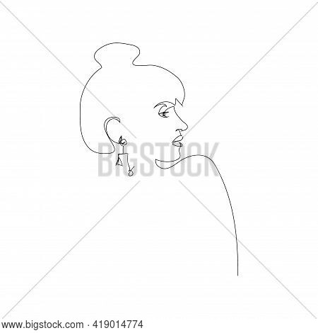 Continuous Line Art In Elegant Style For Prints