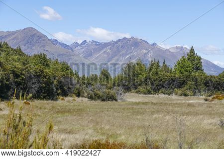 Scenery Around The Mount Crichton Loop Track In Otago In New Zealand