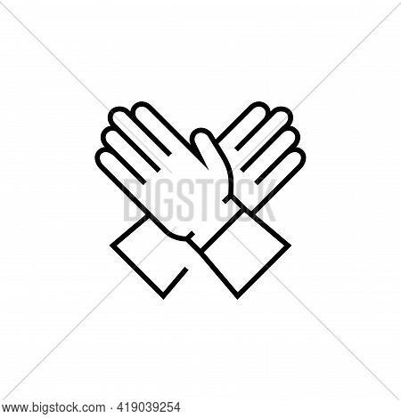 Rubber Gloves Icon. Housekeeping Sign Symbol Vector Illustration.
