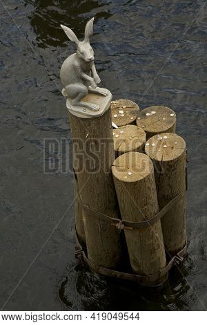 Saint-petersburg, Russia. 05 July 2017. Sculpture Of A Hare, Hare Island, St. Petersburg.