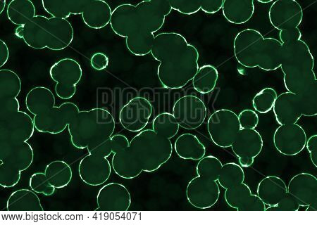Creative Modern Green Many Biological Monadiforms Cg Backdrop Illustration