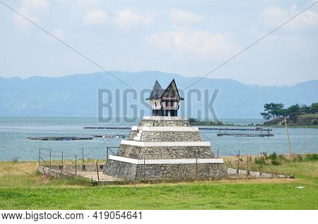 Angel Deity God In Small Shrine Beside Danau Batak Toba Lake For Indonesian People Foreign Traveler 