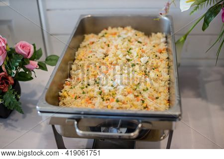 Crab Meat Fried Rice, Khao Pad Poo. Thai Famous Street Food. Thai Recommend Menu. Food Buffet Cateri