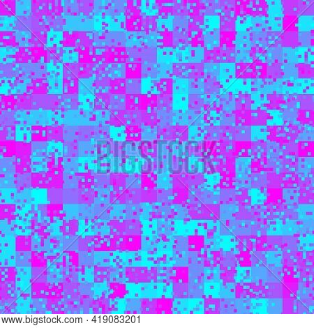 Seamless Urban Camouflage Pattern. The Pixel Pattern In The Foreground
