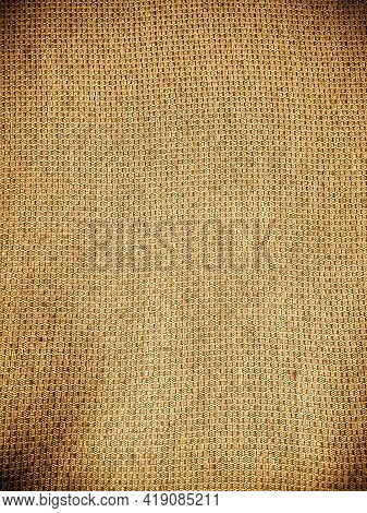 Old Khadi Cloth Texture Background. Light Natural Linen Texture For The Background.\ngolden Yellow L
