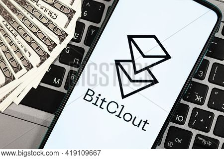 Kazan, Russia - May 2, 2021: Bitclout Is A Crypto Social Network That Allows You To Speculate On Peo