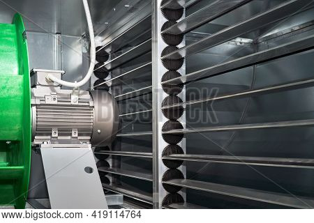 Air Handling Unit Internal Exterior Motor Exhaust Plenum Fan Steel Blinds