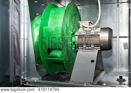 Air Handling Unit Internal Exterior Motor Exhaust Plenum Fan