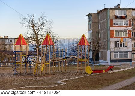 Streets Of Dubki Village In Dagestan, Caucasus Mountains, Russia