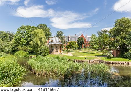 Park And Pond In Front Of The Art Museum In Ribe, Denmark