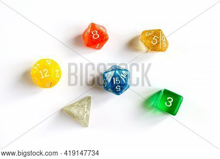 Special Colorful Dices Group For Role Playing Games.