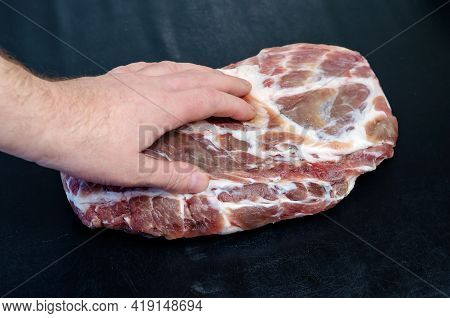 Homemade Capicola (coppa). Dry-cured Pork Loin Step-by-step Recipe. Large Whole Piece Of Salted Pork