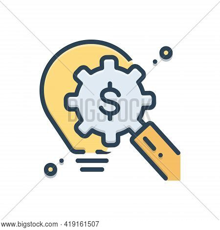 Color Illustration Icon For Comarketing Business  Growth  Financial  Marketing