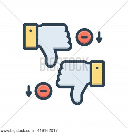 Color Illustration Icon For Disadvantages Unlike Thumb Loss Deficit Scathe