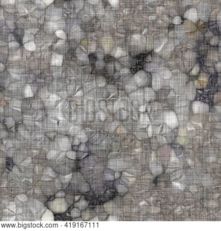 Rustic Blotched Charcoal Grey French Linen Woven Texture Background. Blobby Neutral Old Vintage Clot