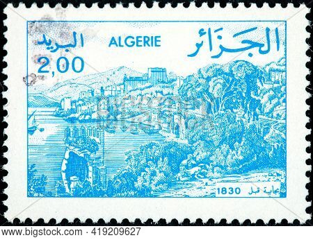 Algeria - Circa 1984: Stamp Printed In Algeria Shows Bejaia Circa 1984