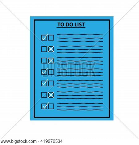 To Do List Icon On White Background. Survey To Do List Icon For Your Web Site Design, Logo, App, Ui.