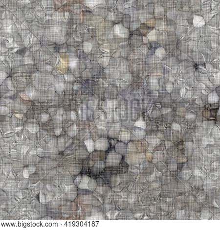 Rustic Blotched Charcoal Grey French Linen Woven Texture Background. Blobby Neutral Old Vintage Clot